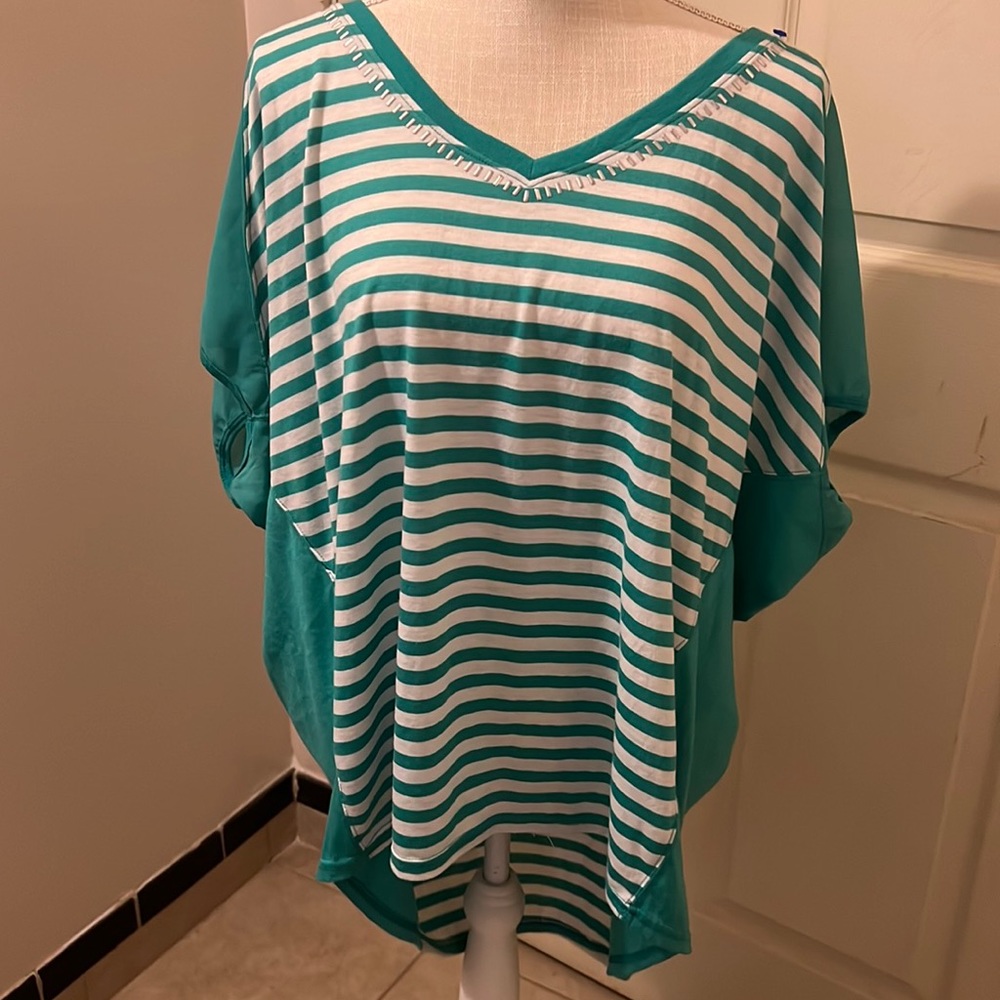 Faded glory 3x blouse green